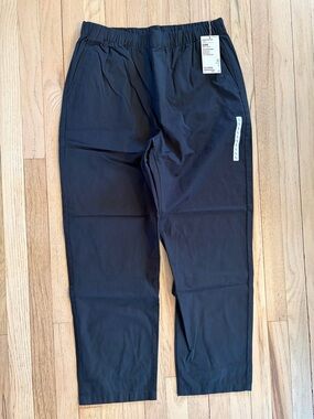 Men's Muji Black Casual Elastic-Waist Pants